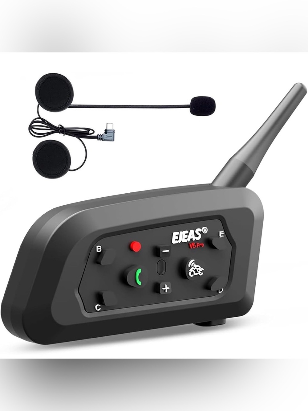 BNIB EJEAS V6 Pro+ Motorcycle Helmet Bluetooth 5.1 Intercom Headset